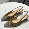 Туфли Gucci женский текстиль бежевый 172667-2