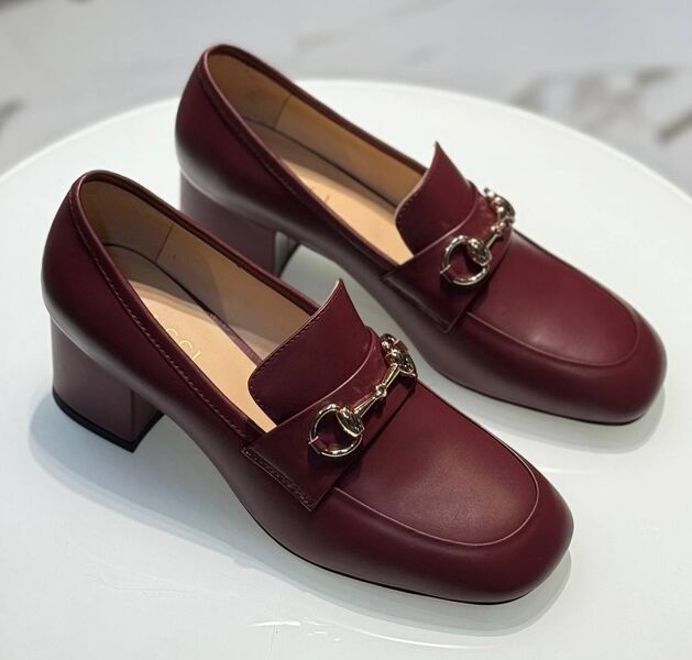 Туфли Gucci женский кожа бордовый 199754