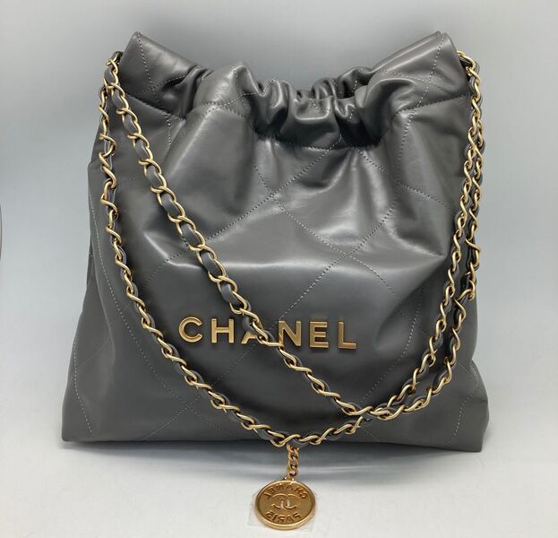 Сумка Chanel 22 женский кожа графитовый 98282