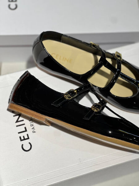 Туфли Celine женский кожа черный 146240-4