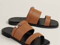 Шлепки Hermès женский кожа 183805-1