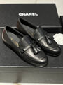 Лоферы Chanel женский кожа черный 146282-3
