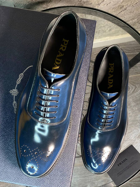 Мужские туфли Prada мужской кожа синий 171564-2