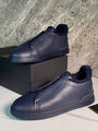 Мужские кеды Zegna мужской кожа синий 165928-3