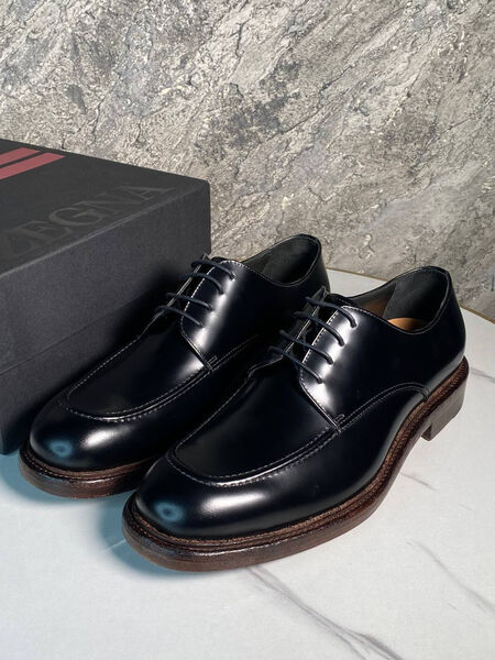 Мужские туфли Zegna мужской кожа черный 173123-5