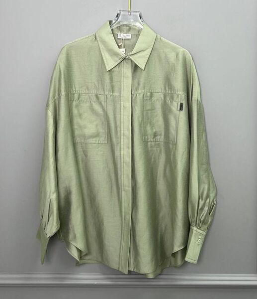 Рубашка Brunello Cucinelli женский болотный 149307