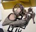 Туфли Fendi женский текстиль песочный 105119