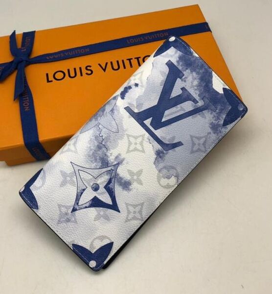 Кошелек Louis Vuitton женский кожа бирюзовый 31951