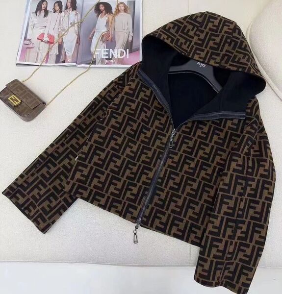 Пальто двухстороннее Fendi женский черный 123805