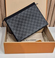 Мужской клатч Louis Vuitton мужской кожа черный 110749-2
