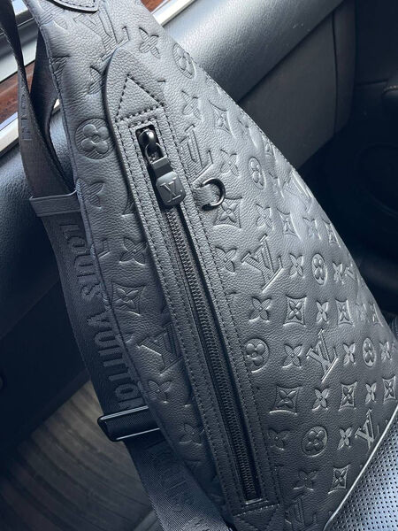 Мужская сумка слинг Louis Vuitton мужской кожа черный 121766