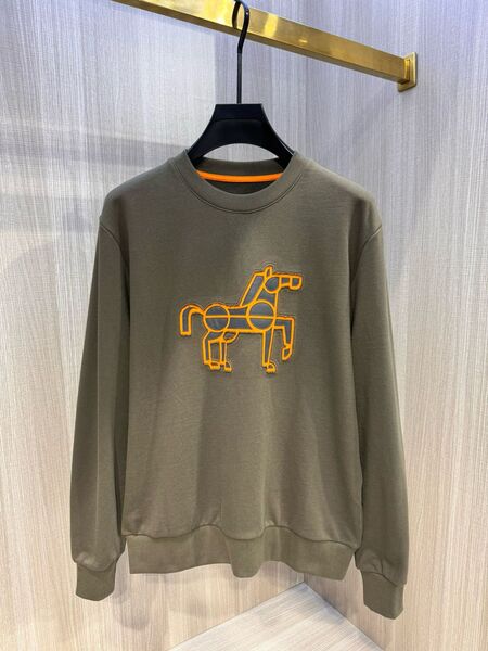 Мужской свитшот Hermès мужской болотный 161222-3
