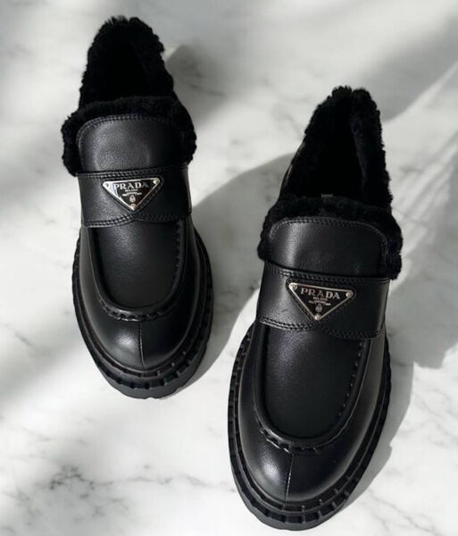 Лоферы Prada женский кожа черный 164469-4