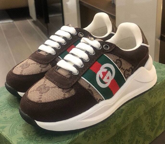 Детские кроссовки Gucci текстиль 179606