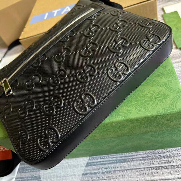 Мужская сумка мессенджер Gucci мужской кожа черный 105304-5