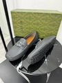 Мужские мокасины Gucci мужской кожа графитовый 195852-3