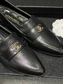 Лоферы Chanel женский кожа черный 146288-2