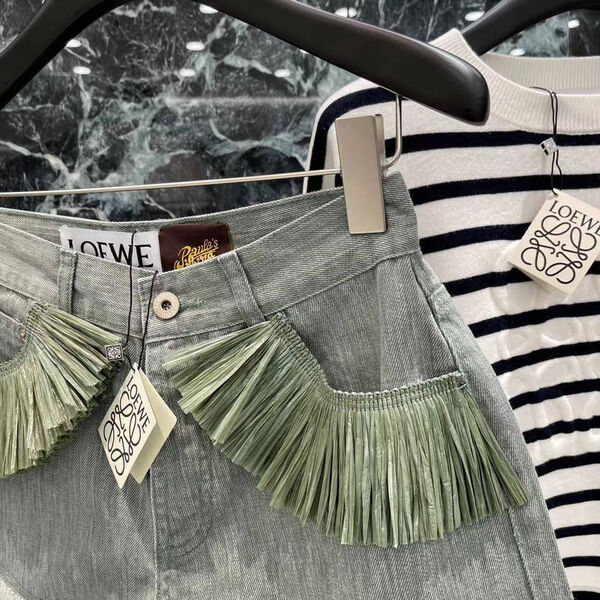Шорты Loewe женский джинса графитовый 174768-3