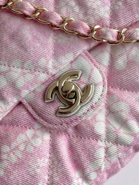 Сумка Chanel женский текстиль розовый 192438-5