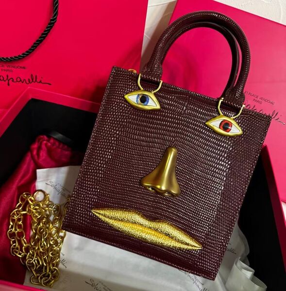 Сумка Schiaparelli женский кожа бордовый 174276