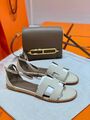 Босоножки Hermès женский кожа белый 4803-2