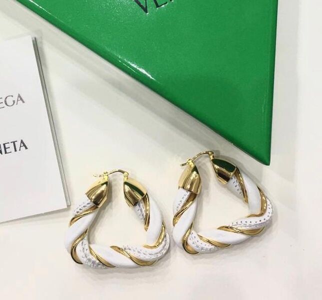 Серьги Bottega Veneta белый 70469