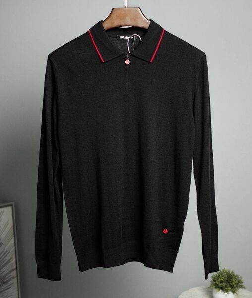 Мужское поло Kiton мужской черный 160527