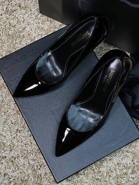 Туфли Saint Laurent женский кожа черный 80996-3