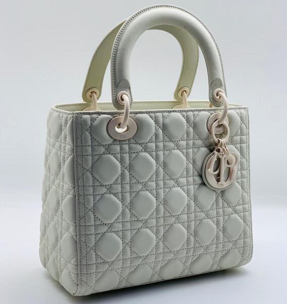Сумка Lady Dior женский кожа белый 75961
