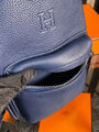 Мужская сумка слинг Hermès мужской кожа синий 144449-4