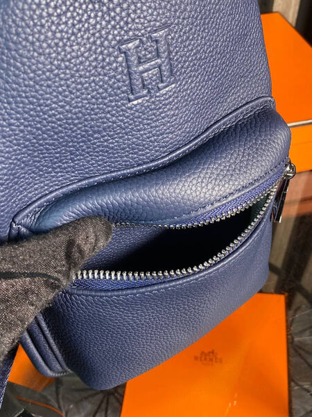 Мужская сумка слинг Hermès мужской кожа синий 144449-4