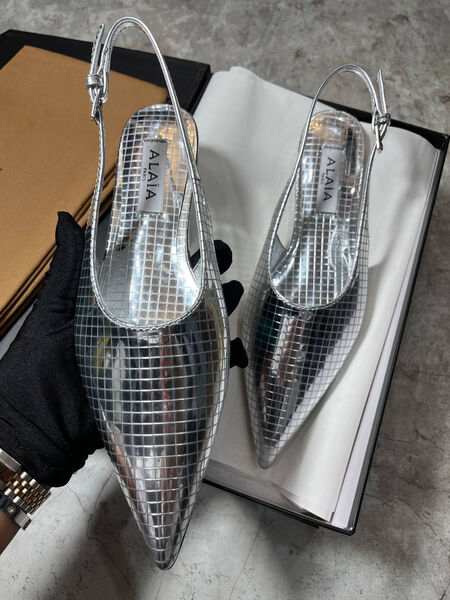 Туфли Alaïa женский кожа графитовый 180085-3