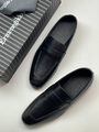 Мужские лоферы Zegna мужской кожа черный 145408-7