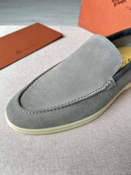 Мужские лоферы Loro Piana мужской замша графитовый 146458-9