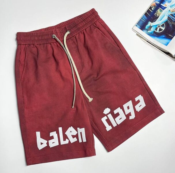 Мужские шорты Balenciaga мужской бордовый 153303-2