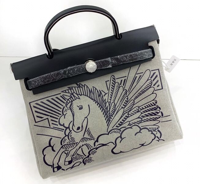 Сумка Hermèsherbag Zip женский кожа черный 75489