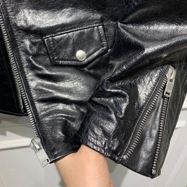 Куртка Saint Laurent женский кожа черный 39290-4