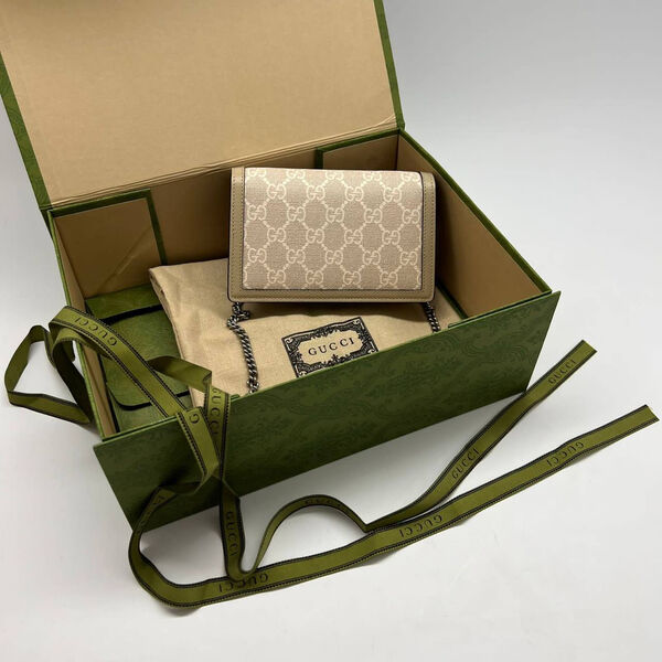 Сумка Gucci женский канва бежевый 131218-3