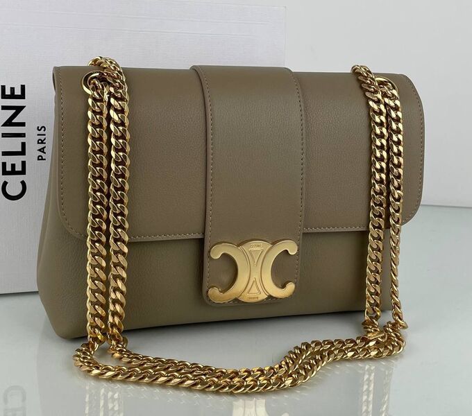 Сумка Celine женский кожа бежевый 149698