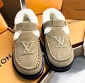 Лоферы Louis Vuitton женский замша бежевый 201462-1