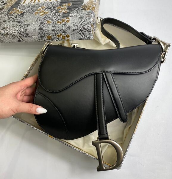 Сумка Dior Saddle женский кожа черный 74396-2