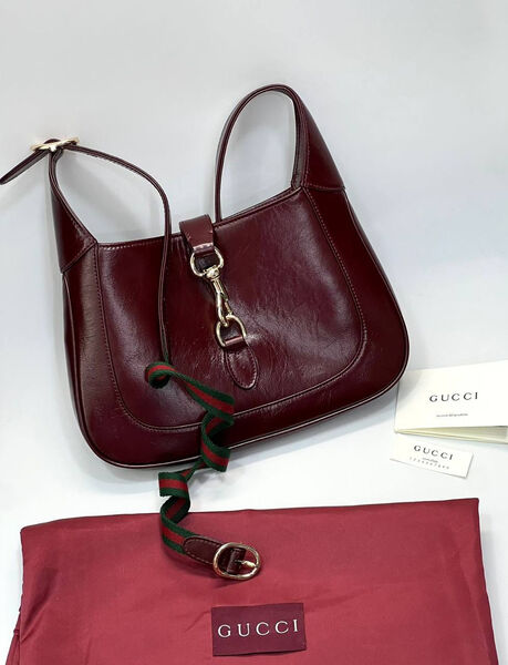 Сумка Gucci женский кожа бордовый 144858-2