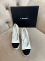 Туфли Chanel женский твид белый 192663-5