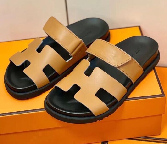 Шлепки Hermès женский кожа 89419