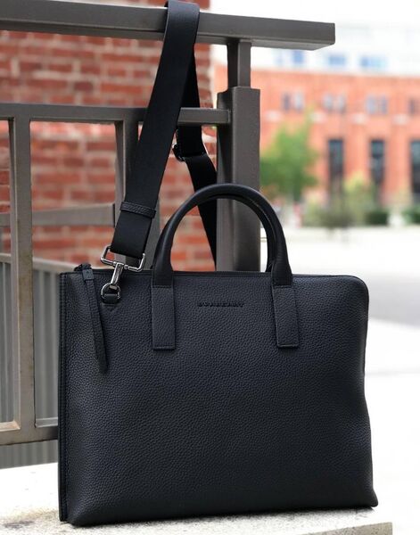 Мужской портфель Burberry мужской кожа черный 132085