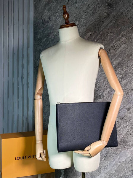 Мужская папка Louis Vuitton мужской кожа черный 173611-2
