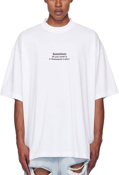 Мужская футболка Vetements мужской белый 173246