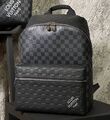 Мужской рюкзак Louis Vuitton мужской кожа epi черный,белый 167091