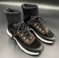 Кроссовки Chanel женский замша черный 129281-1