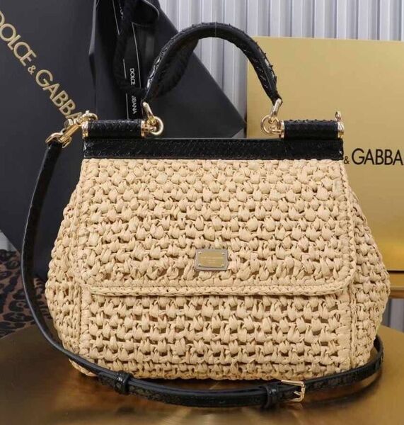 Сумка Dolce & Gabbana женский солома бежевый 172350